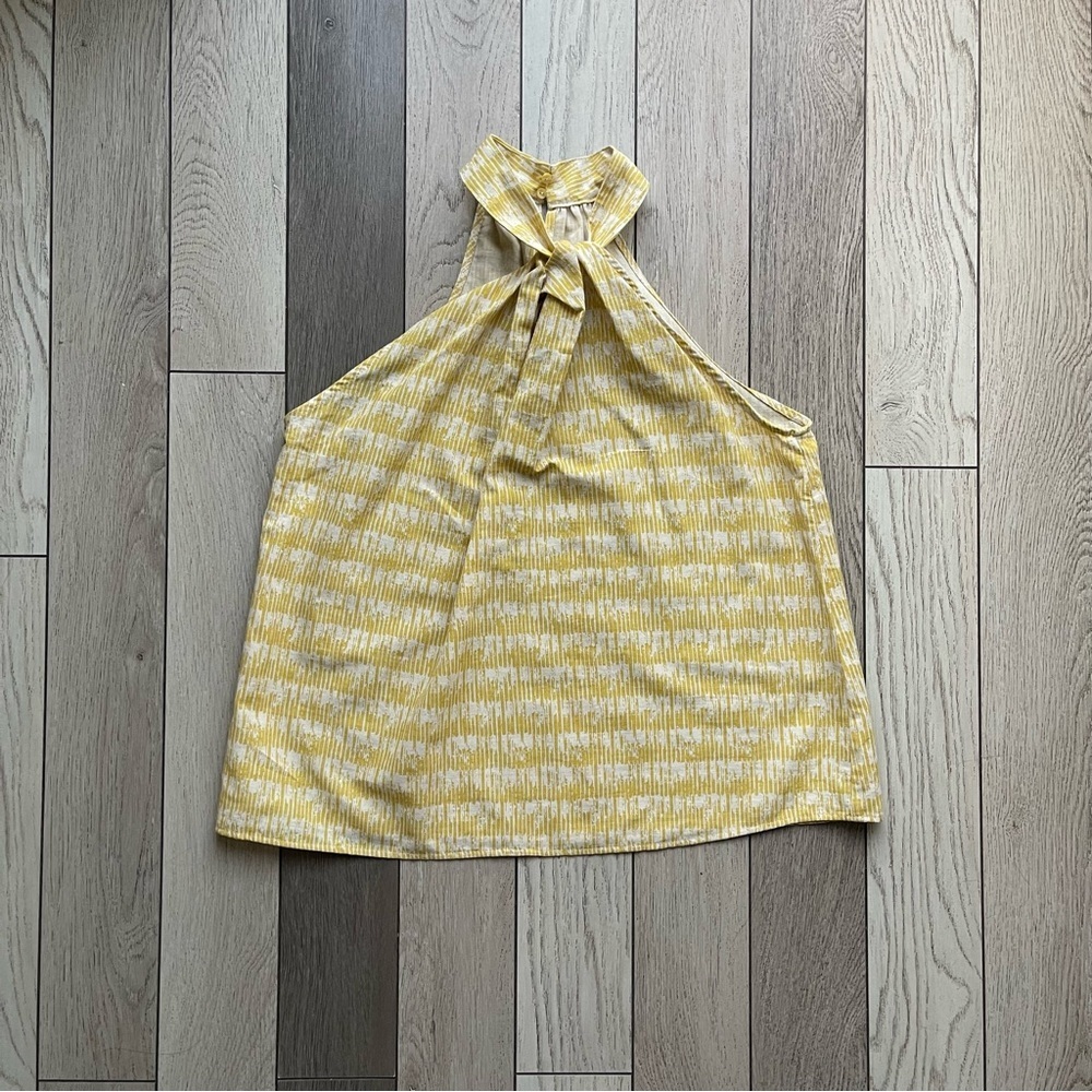 Yellow Halter Neck Women Top - Picture 1 of 6